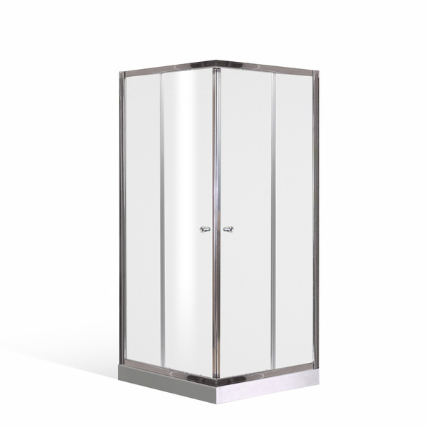 Čtvercový sprchový kout ORLANDO s dvoudílnými posuvnými dveřmi