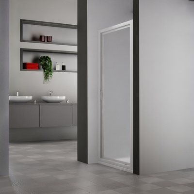 Koupelna se sprchovými dveřmi SMDO1 v provedení bílá / transparent