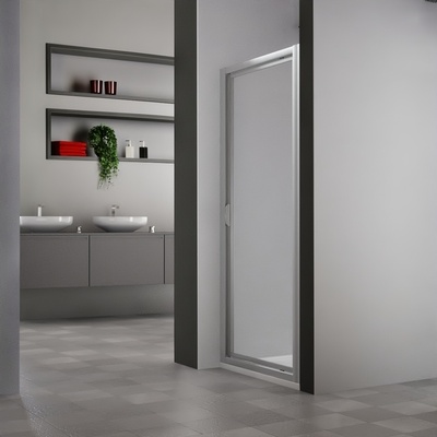 Koupelna se sprchovými dveřmi SMDO1 v provedení stříbro / transparent